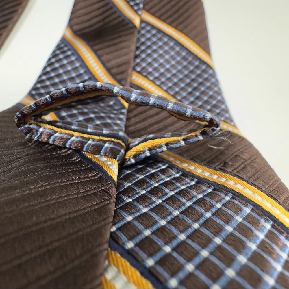 Lot of 6 - Faconnable Luxury Men’s Necktie 100% Silk Made In Italy & France